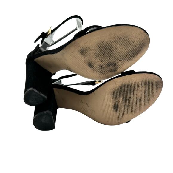 ALDO Black Suede‎ Ankle Strap High Heel Sandals Evening Party Shoes Size 6 - Picture 9 of 9